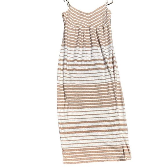 TOMMY BAHAMA Tan & Cream Maxi Dress Size XS - Picture 1 of 4